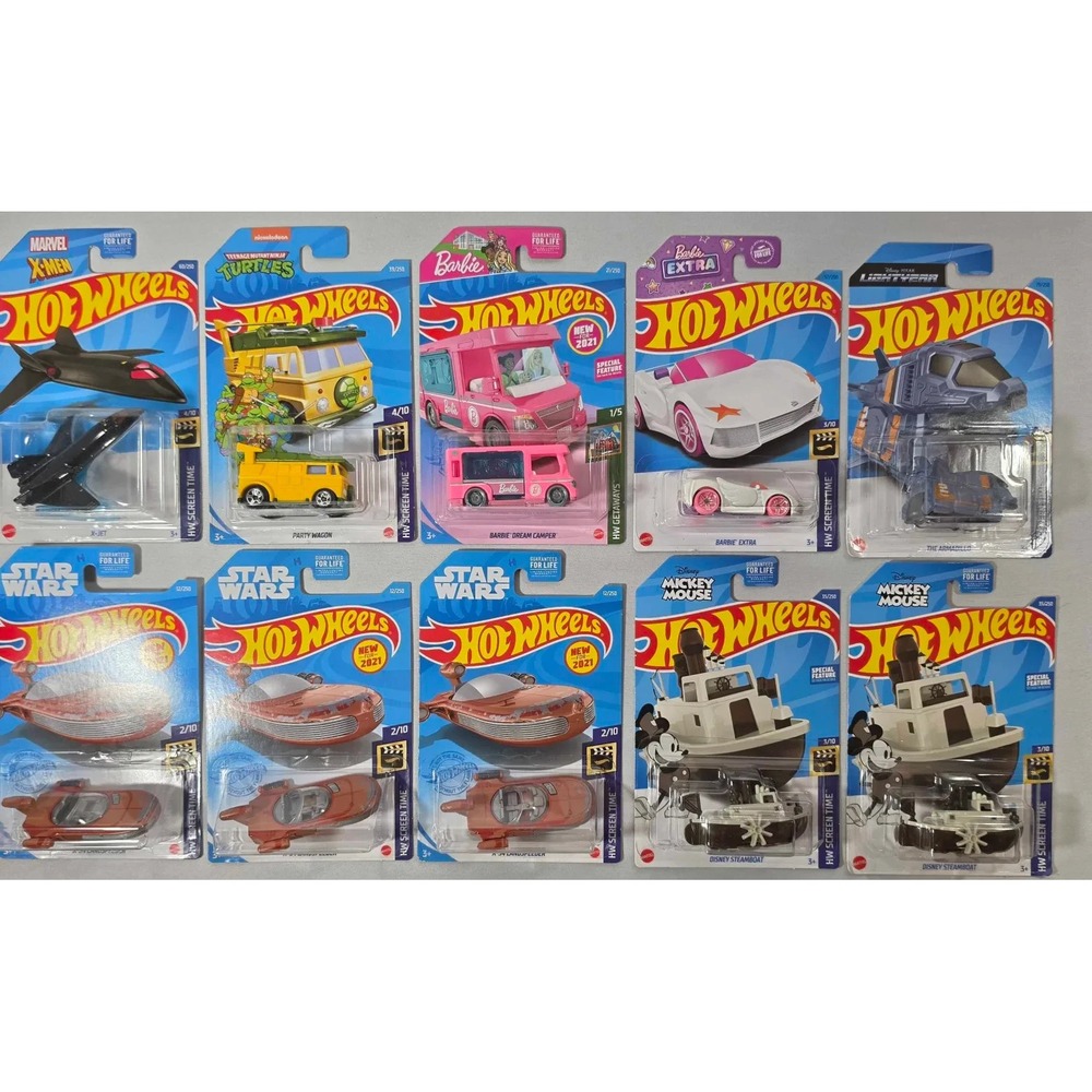 Hot Wheels Factory Sealed Lot Of 10 - HW Screen Time Series Sealed